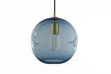 KEEP – POKE Pendant, Aquamarine hand blown glass, Hand finished satin brass hardware, Steel cloth cord, dimmable LED bulb  Photo 12 of 39 in Live by Steven King from Lighting – POKE Pendant Light