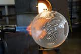 DRIFT Chandelier – the piece is completed and ready to anneal (cool down gradually) over night.