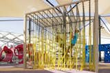 This Abu Dhabi playground compartmentalizes the senses within each interactive unit. This four-part playground is located in the popular and exquisite Hazza Bin Zayed Stadium. People of all ages are encouraged to swing, crawl, feel their way through each shaded experience.