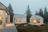 Three charming cabins join to make this unique home layout in Vinalhaven, Maine. Designed by GoLogic, these pieces are collectively called Little House on the Ferry.