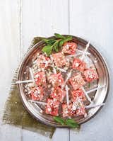 Bolster your next backyard barbecue with these beer-spiked watermelon skewers. Photo by Jacqueline Dodd. Get the recipe at imbibemagazine.com/ipa-watermelon-skewers