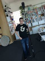 Behind the scenes. Terrance Weinzierl from Monotype with the mic.