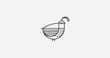 Quail: 
Illustrated this simplified quail. Created with 8 circles, 1 square and some vertical and horizontal lines. Self initiated project.