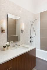 Bathroom vanity and tub