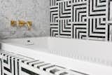Ann Sacks tile from the Kelly Wearstler collection.   Photo 4 of 5 in Black and White Bath by Studio SHK