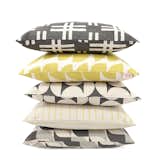 A selection of monochrome Skinny laMinx pillows, with a pop of yellow.

Bottom to top: Aperture, Simple Stripe, Breeze, Bowls, Weft.

Shop online at 
https://skinnylaminx.com/product-category/decor-pillows/pillows/  Photo 9 of 14 in Skinny laMinx pillows by Skinny laMinx