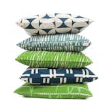 Blues and greens in Skinny laMinx prints – all available online at https://skinnylaminx.com/  Photo 6 of 14 in Skinny laMinx pillows by Skinny laMinx
