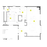 Floor plan showing the extent of the remodel/program & corresponding camera shots w/ numbers.  Photo 3 of 16 in SMITH Kitchen by DII Architecture