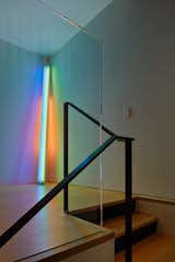 There are few walls in the home that abut, making it difficult to place this neon sculpture—untitled (to the real Dan Hill)—by Dan Flavin. 