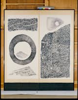 Nature, 1952, by Saburo Hasegawa (Japanese, 1906–1957). Wood rubbings; ink on paper.&nbsp;
