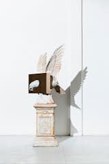 “Boolean” And (eagle1), 2017 
Nucleo_Piergiorgio Robino+Edoardo U. Trave
welded, polished, bronze plates on vintage sculpture
78 x 84,8 x 192,5h cm 
Unique piece
