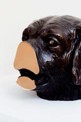 “Boolean” Or (dog head), 2017 
Nucleo_Piergiorgio Robino+Edoardo U. Trave
welded, polished, bronze plates on vintage sculpture
25 x 30 x 22,8h cm 
Unique piece  Photo 1 of 18 in BOOLEAN by Studio Nucleo