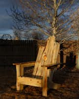 The Brute: Live-edge beatle kill pine Adirondack-style chair.