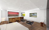 Design process rendering of kitchen / living area  Photo 1 of 26 in DC Waterfront Residence by reform, llc