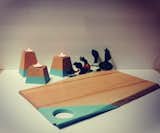 Modern tea light stands and an Arbutus (Madrone) serving board.  Photo 1 of 4 in Small Items by Mike Randall Design