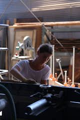 Kristin in Dust to Dust Furniture workshop