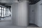 TOP FIT by studio KRAKHOF
Central design element is a crescent shaped changing zone. private, but seamless access is provided by a curved entrance portal.   