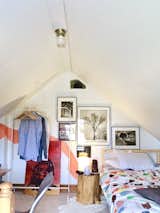 An attic bedroom reimagined into a clean, light space. Completely transformed with under $100. 