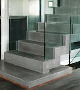 staircase covered with the icelandic natural stone "blagryti" (bluestone)