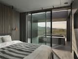 master bedroom and jacuzzi facing Snæfellsjökull glacier