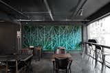 It is a picture drawn by the designer in charge of this place, Hyunhee Park. The picture expresses the concept of the space, steel structures thrown away.  Photo 6 of 10 in “STARSIS” located in Korea designed Third Position Café in which visitors can feel the image of a ballerina. by starsis