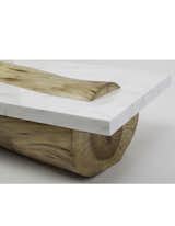 Coffee Table no. 3 in Alabaster and Sycamore -- it's a close up shot