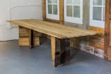 Organika table, reclaimed heart of pine and reclaimed oak. 