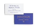 Business cards for the Madison Coffee & Tea Co.  Photo 9 of 13 in Coffee by Jonathan Simcoe
