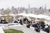This light outdoor space sets the Squarespace offices against the NYC skyline.