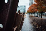 A dense moody shot from a rainy fall day in Portland's Pearl District.