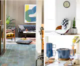 New enamelware, linens, and living room essentials capture the cool, vibrant moods of this Spring.