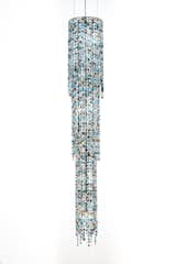 Fjord crystal chandelier with colored crystals