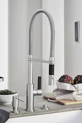 Corsano Series Culinary Faucet and accessories. Part of The Kitchen Collection from California Faucets. 