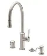 Davoli kitchen faucet with 35 Series handle. From The Kitchen Collection by California Faucets. 