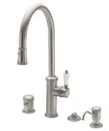 Davoli Series kitchen faucet with 40 Series handle. From The Kitchen Collection by California Faucets. 