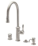 Davoli kitchen faucet with 64 Series handle. From The Kitchen Collection by California Faucets. 