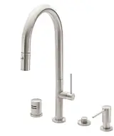 Poetto Pull-Down Kitchen Faucet ensemble in Satin Nickel finish