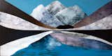 Maroon Bells. 24 x 48". Matte acrylic with crushed minerals on birch panel  Photo 3 of 5 in Modern Art Mountain / Glacial Pools - SW Studio by Sarah Winkler Studio