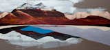 Ov Blood Range, 28 x 60". Matte acrylic with crushed minerals on birch panel.  Photo 1 of 5 in Modern Art Mountain / Glacial Pools - SW Studio by Sarah Winkler Studio