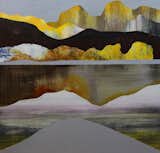 Autumn Ochres Under the Domes, 48x48". Matte acrylic on birch panel. 