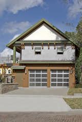 Studio apartment above detached garage.