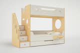 Marino Bunk Bed with Stairs in Natural and White.