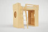DUMBO Loft Bed with Ladder in Natural.