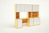 Modular Desk 59 in Natural and White.