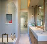 Transom windows over interior doors disappear into the ceiling.