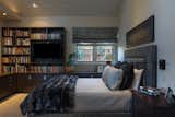 Multi-functional bedroom serves as office, den and music room in addition to sleeping quarters.  