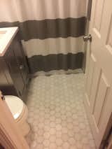 3" SAN DONA TUMBLED MARBLE HEX TILE  Photo 4 of 4 in SMALL BATHROOM REMODEL by Ryan L. Smith