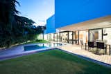 Outdoor, Back Yard, Landscape Lighting, Horizontal Fences, Wall, Small Pools, Tubs, Shower, and Swimming Pools, Tubs, Shower Backyard atmosphere / detail  Photo 5 of 17 in White Cubes House by AT26  architects