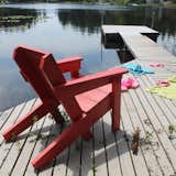 Reclaimed decking ends were utilized  throughout the build like this lounge chair 