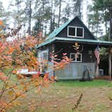 Cabin with fall foliage